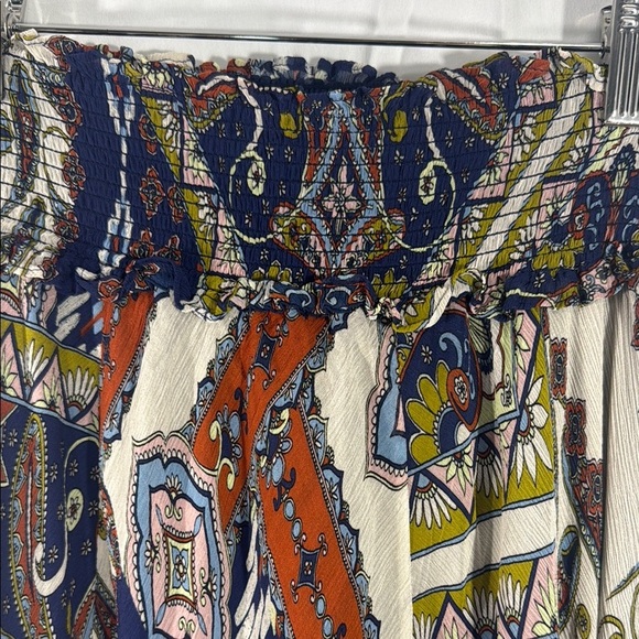 CARA CARA Bohemian Multicolor Silk Handkerchief Hem Skirt S - Picture 7 of 11